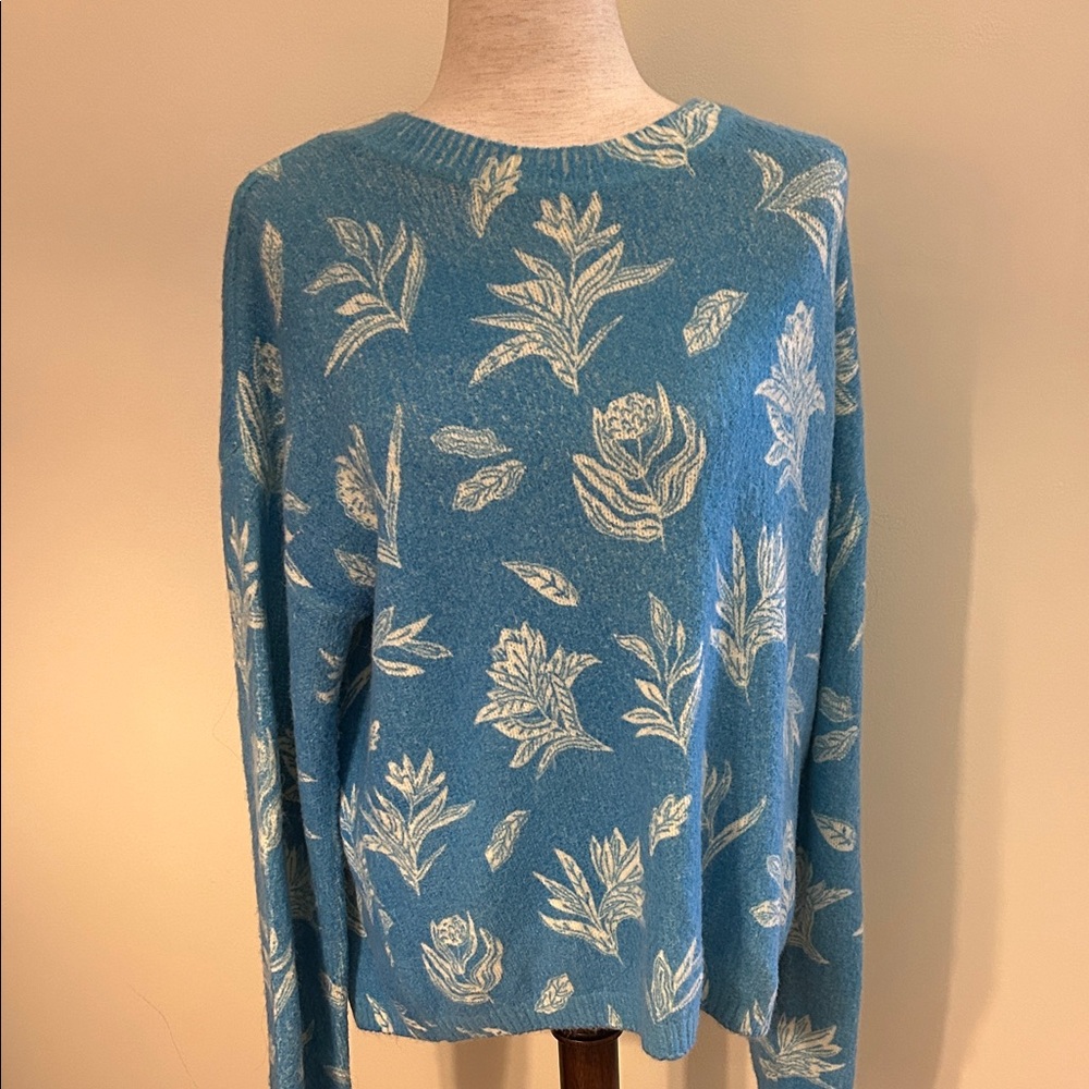 New Hatley Garden Party Floral Crewneck Sweater Fairy Coastal Cottage Sizel XL